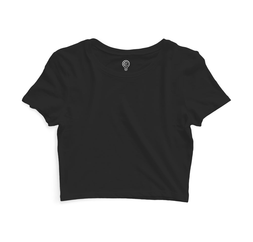 The Crop Tee. Solid -- WASHED BLACK – The Great.