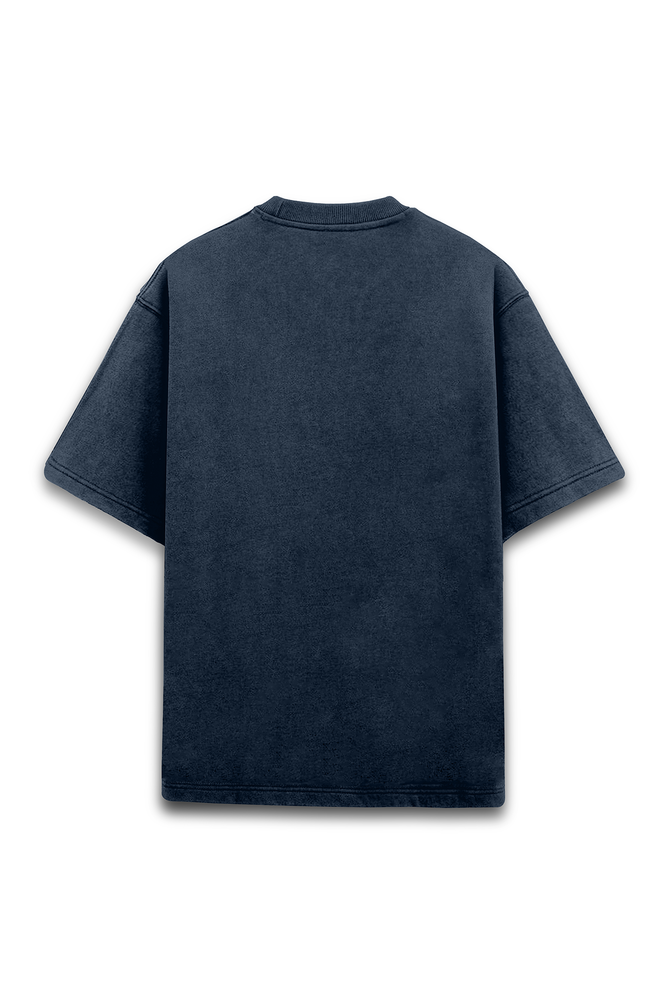 Acid Wash Navy Blue Oversized T-shirt