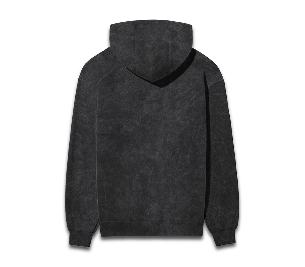 Acid Wash Black Hoodie