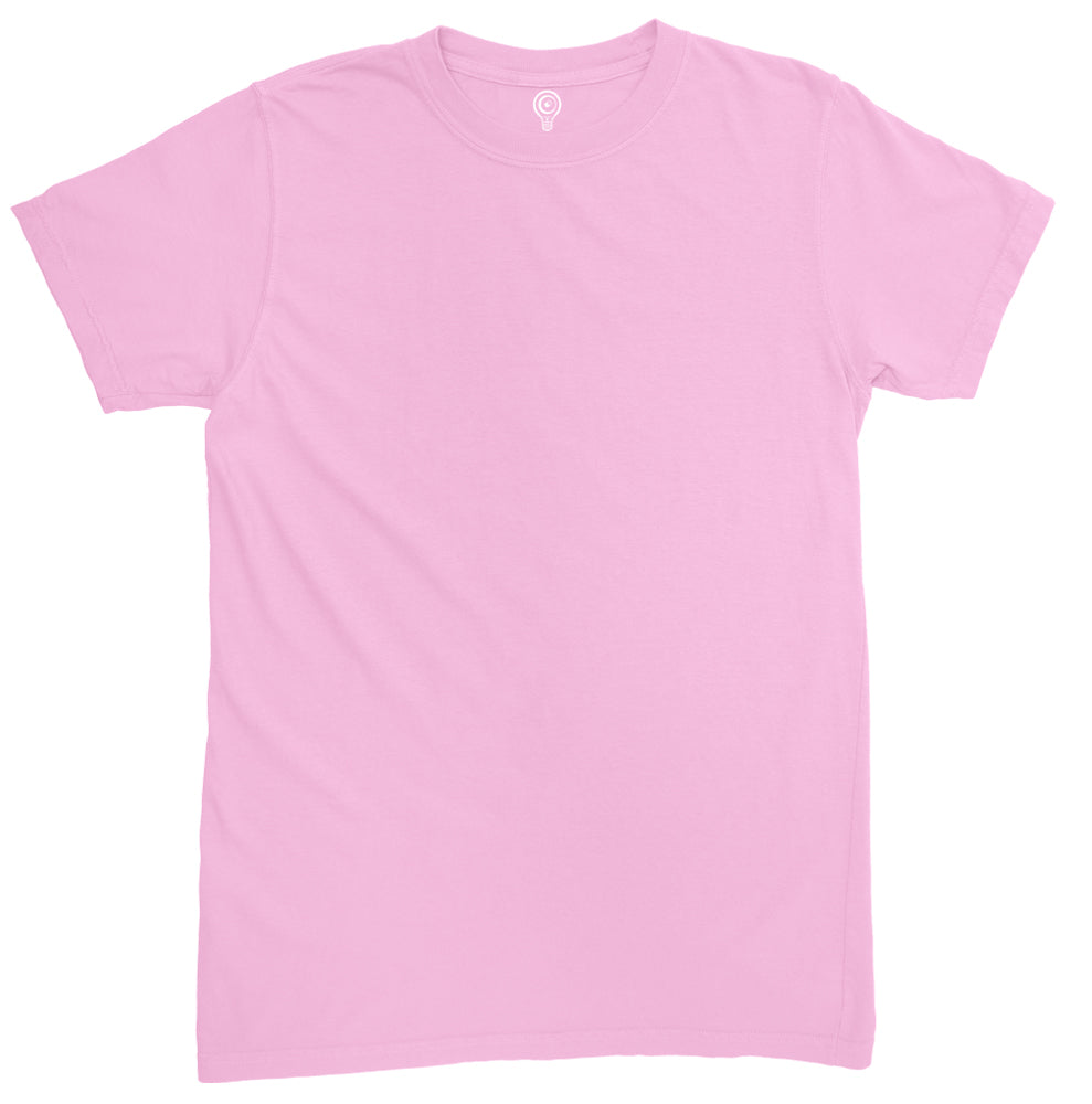 Solid Baby Pink Half Sleeve T-shirt