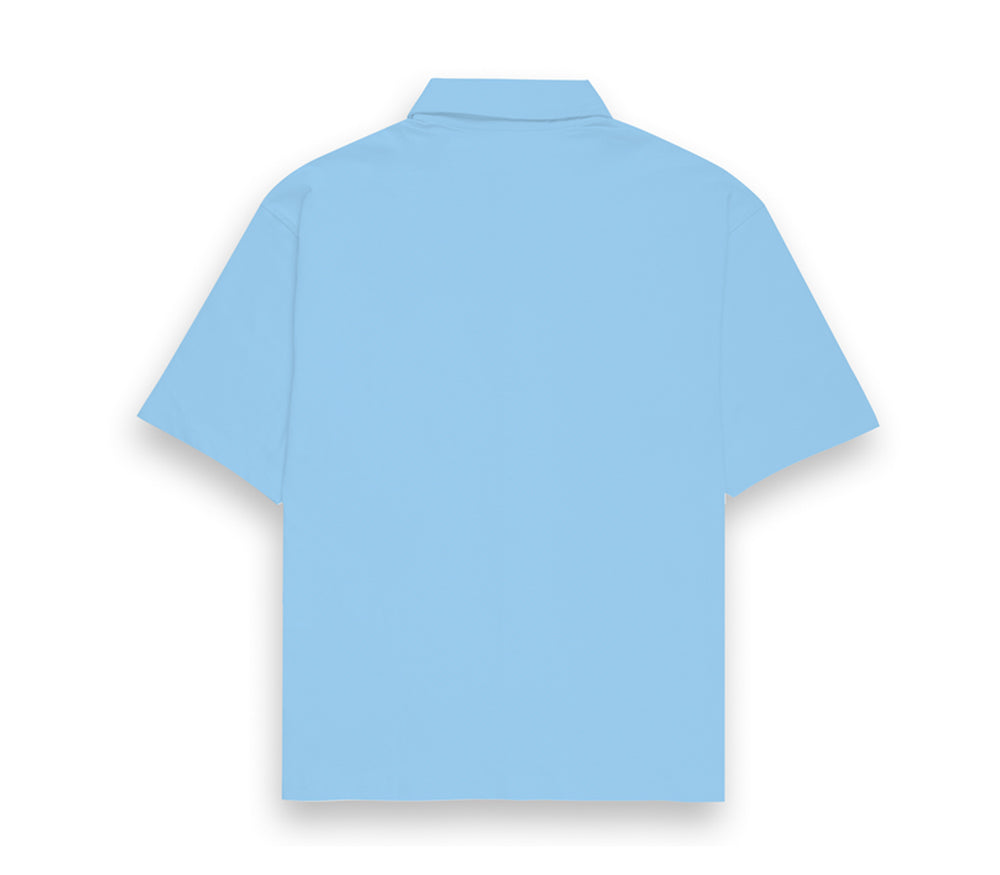 Solid Light Blue Oversized Shirt