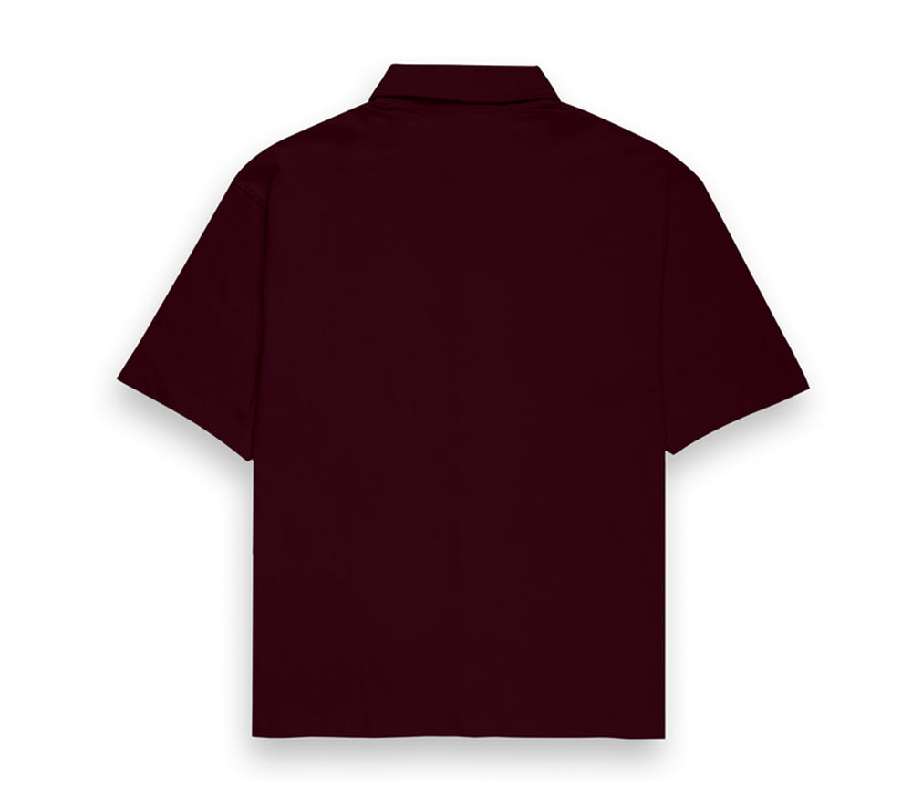 Solid Maroon Oversized Shirt