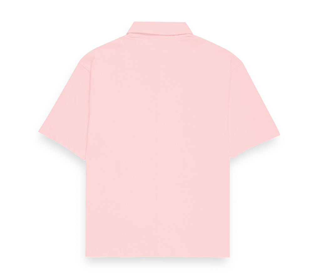 Solid Baby Pink Oversized Shirt