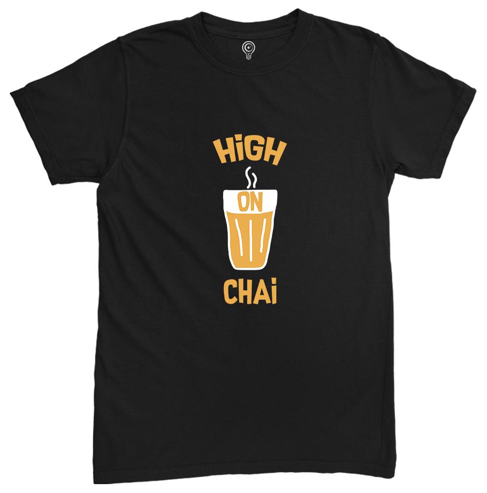 High On Chai | Buy Chai Tshirts Online | Cutting Chai Sutta Tees